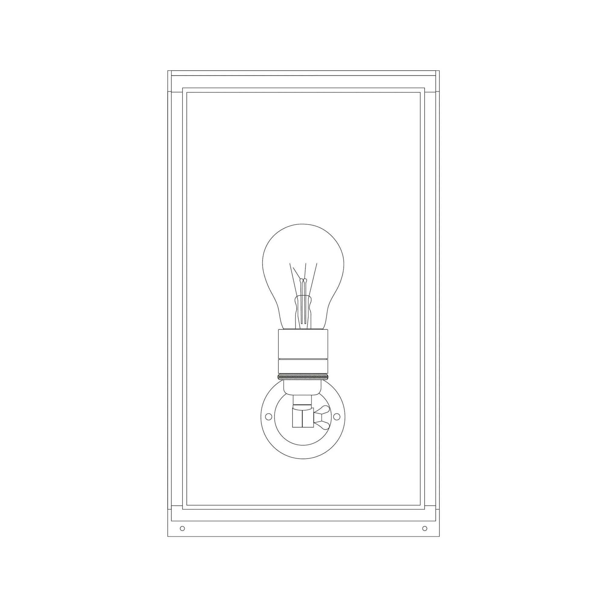 Davey Lighting - Medium Box Wall Light 7642 (Externally Glazed) - US-DP7642/BR/WE/CL | Montreal Lighting & Hardware