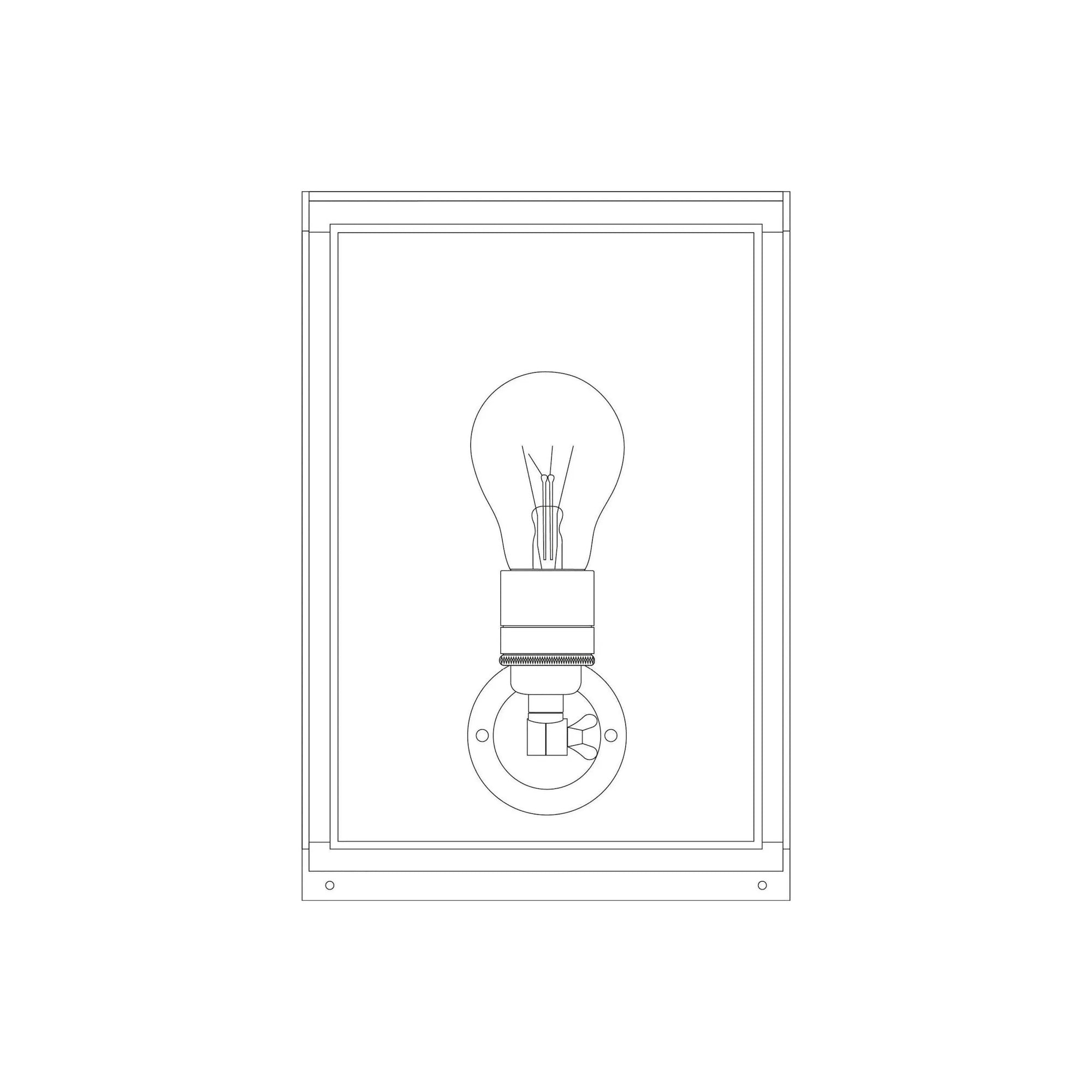 Davey Lighting - Small Box Wall Light 7641 (Externally Glazed) - US-DP7641/BR/WE/CL | Montreal Lighting & Hardware