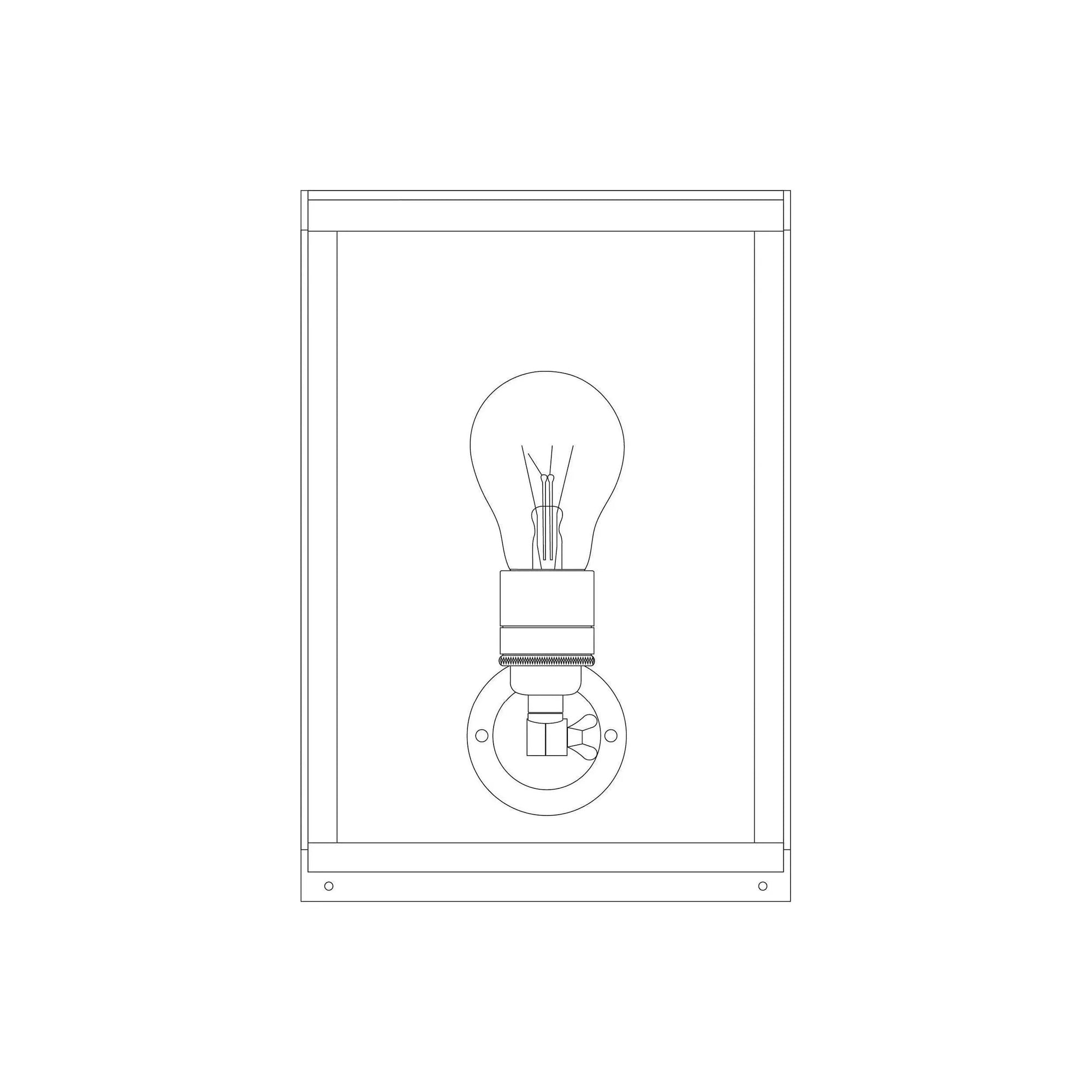 Davey Lighting - Small Box Wall Light 7644 (Internally Glazed) - US-DP7644/BR/WE/CL | Montreal Lighting & Hardware