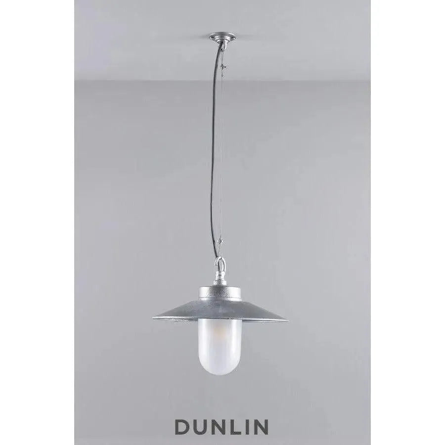 Davey Lighting - Well Glass Pendant With Visor 7680 IP44 - US-DP7680/PE/GA/CL/IP44 | Montreal Lighting & Hardware