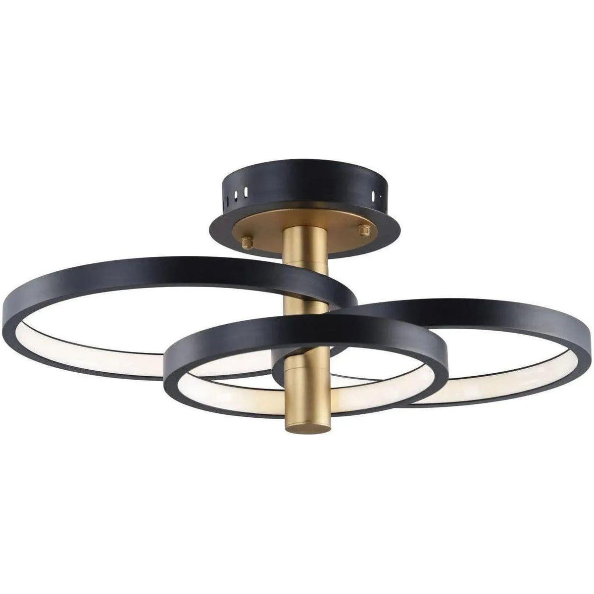 ET2 Lighting - Hoopla LED Semi Flush Mount - E24323-BKGLD | Montreal Lighting & Hardware