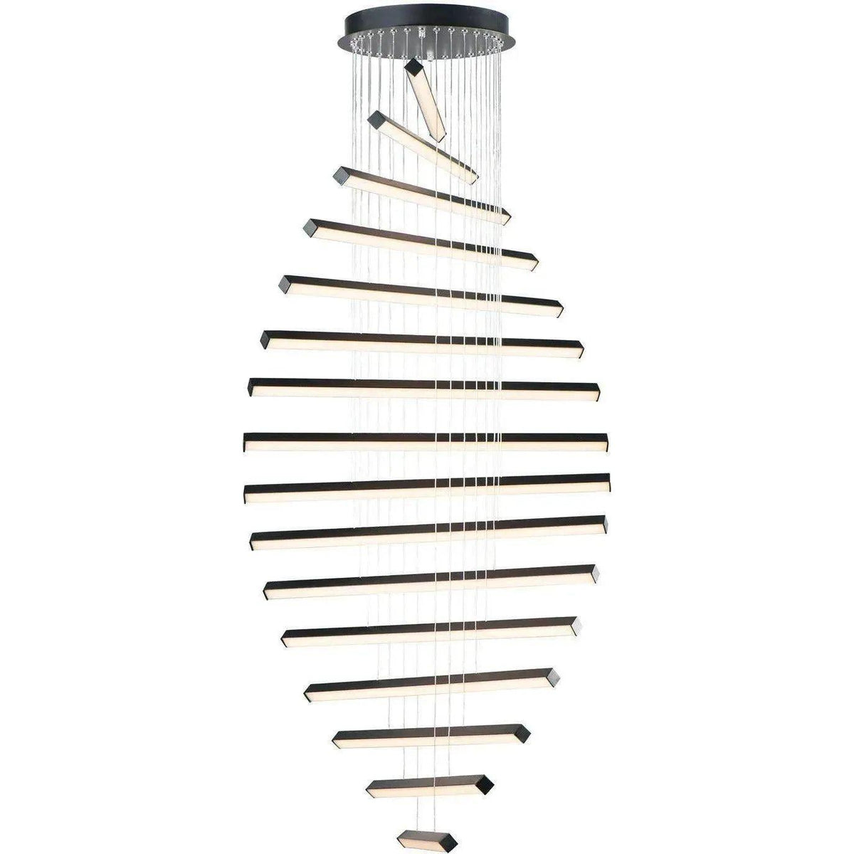 ET2 Lighting - Hover LED Swirl Multi Pendant - E21379-BK | Montreal Lighting & Hardware