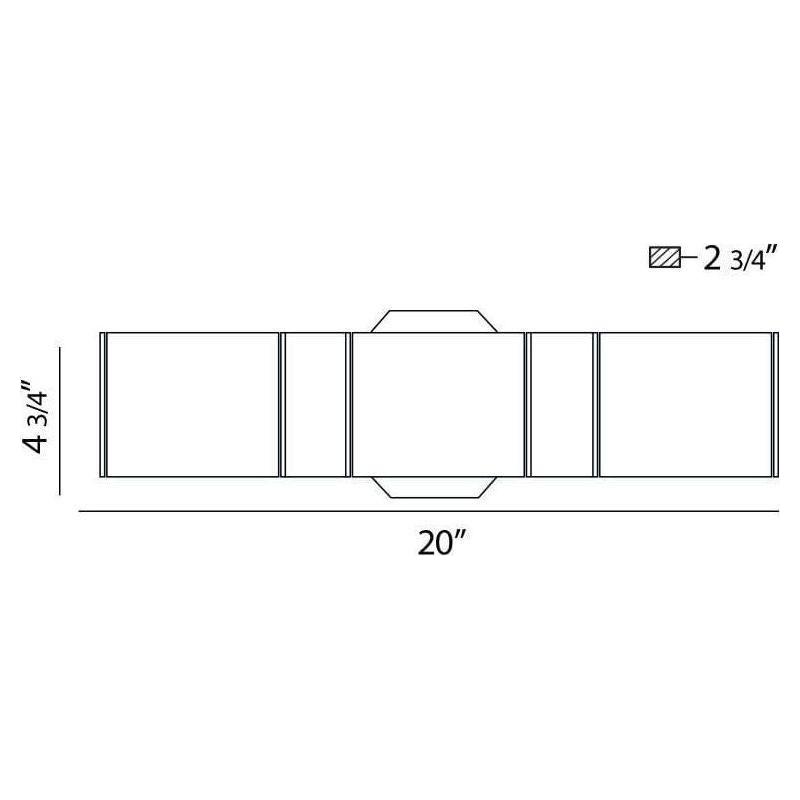 Eurofase - Dakota Bathbar - BR-3DAK-2N | Montreal Lighting & Hardware