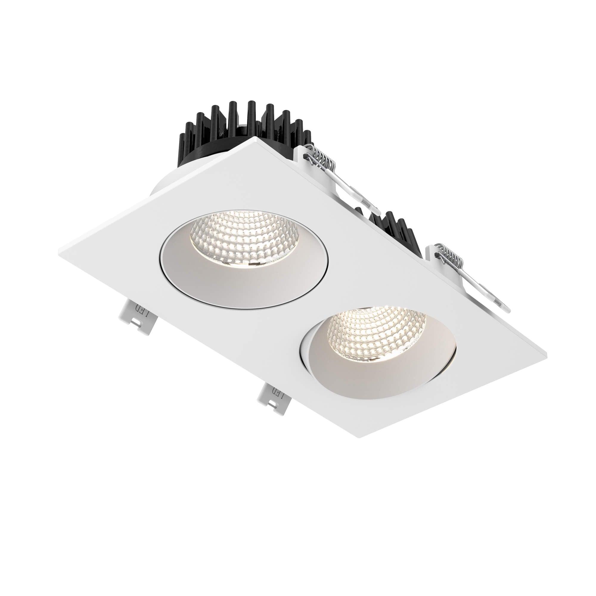 DALS Lighting - GBR 3.5" Double Recessed 5CCT - GBR35-CC-DUO-WH | Montreal Lighting & Hardware