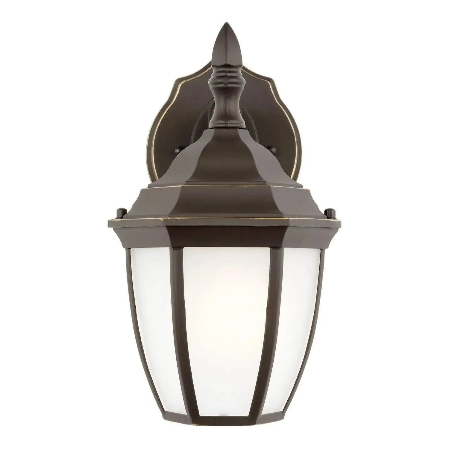 Generation Lighting - Bakersville Etched Rounded Outdoor Wall Lantern - 89936-12 | Montreal Lighting & Hardware