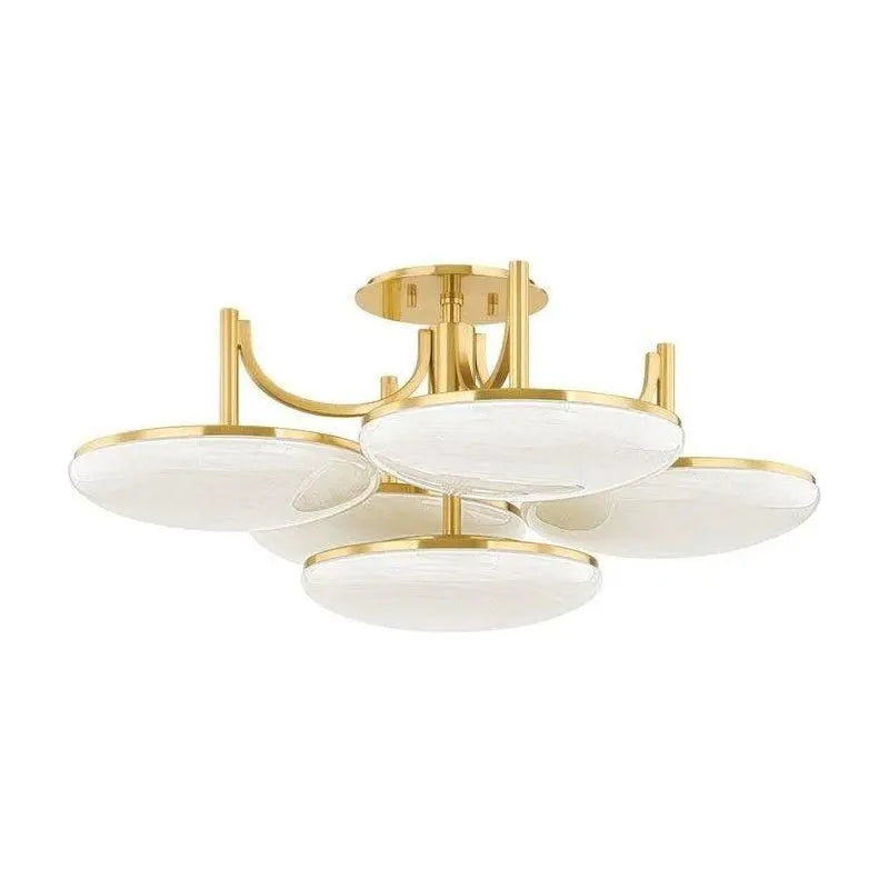 Hudson Valley Lighting - Bregman LED Semi Flush Mount - 2005-AGB | Montreal Lighting & Hardware