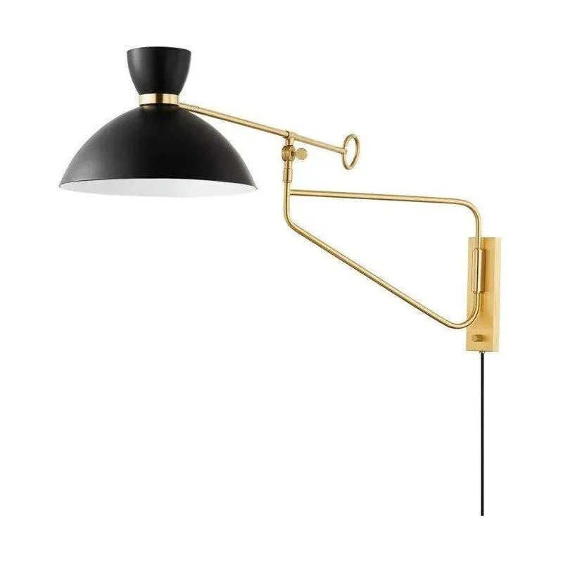 Hudson Valley Lighting - Cranbrook Portable Wall Sconce - 8514-AGB/SBK | Montreal Lighting & Hardware