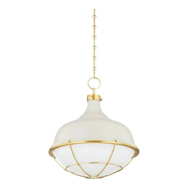 Hudson Valley Lighting - Holkham Pendant - MDS1502-AGB/OW | Montreal Lighting & Hardware