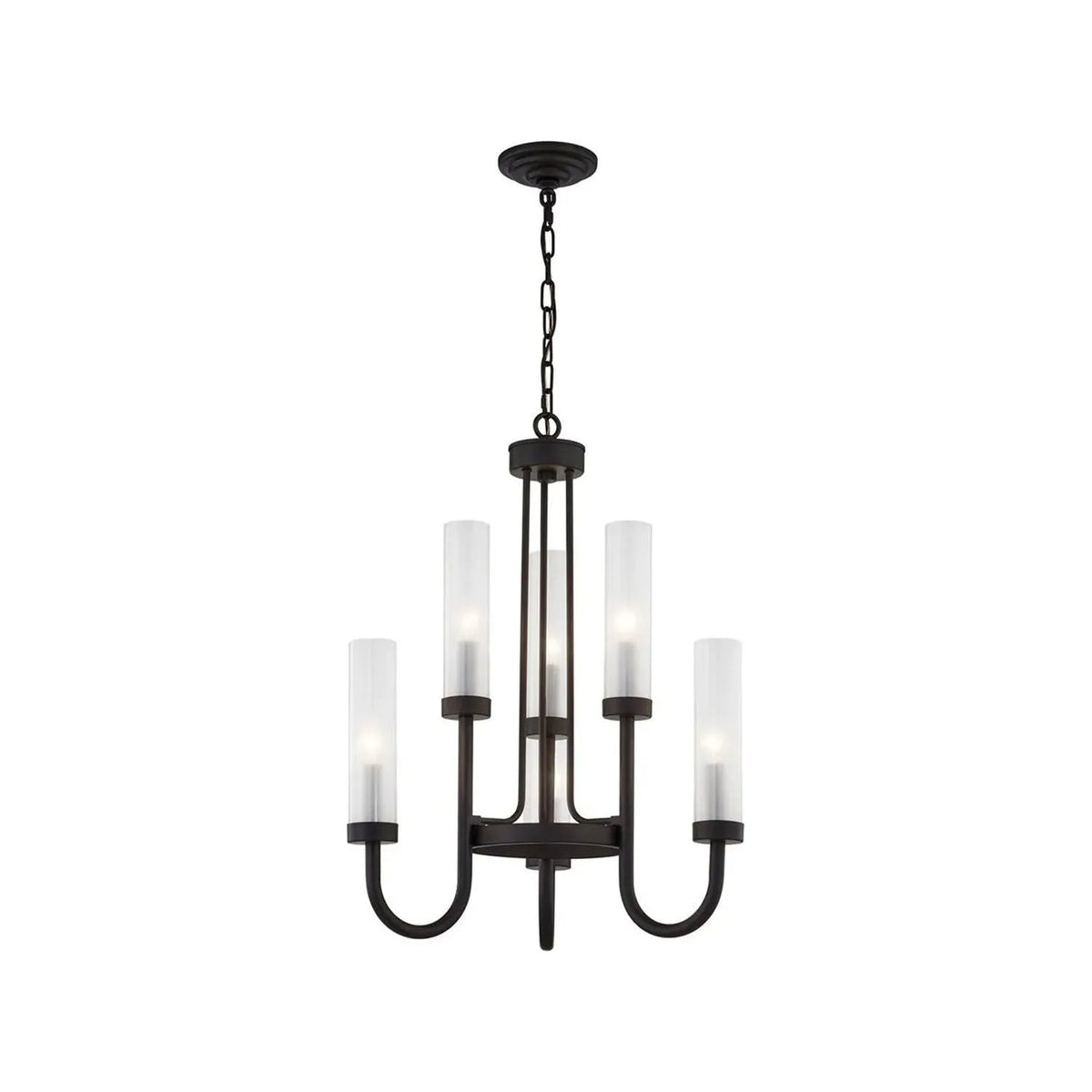 Justice Designs - Anchor Chandelier - FSN-4343-CLFR-DBRZ | Montreal Lighting & Hardware