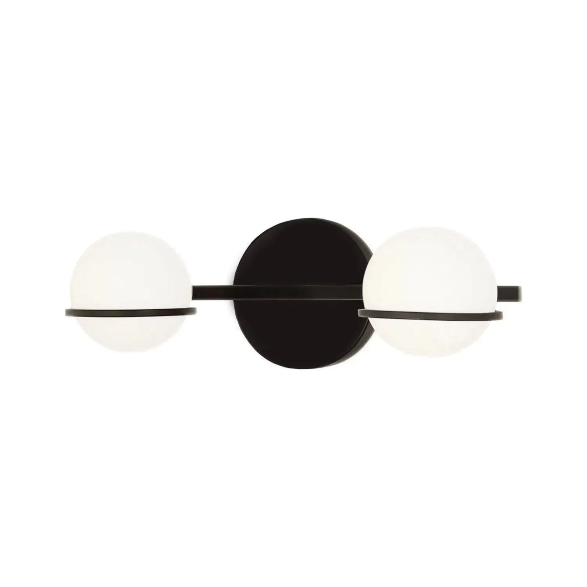 Justice Designs - Centric Bath Bar - FSN-4162-OPAL-MBLK | Montreal Lighting & Hardware
