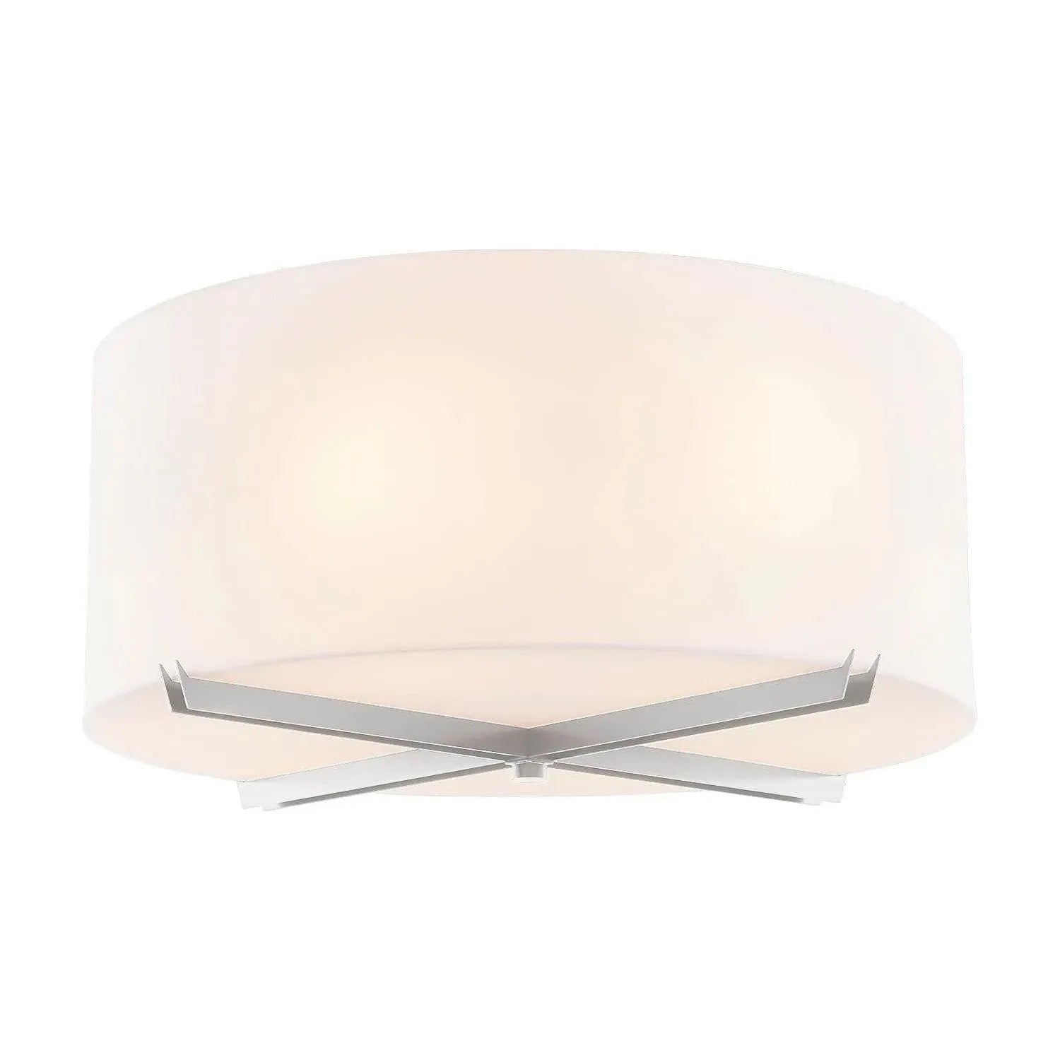 Justice Designs - Crossbar Flush-Mount - ACR-9523-OPAL-NCKL | Montreal Lighting & Hardware