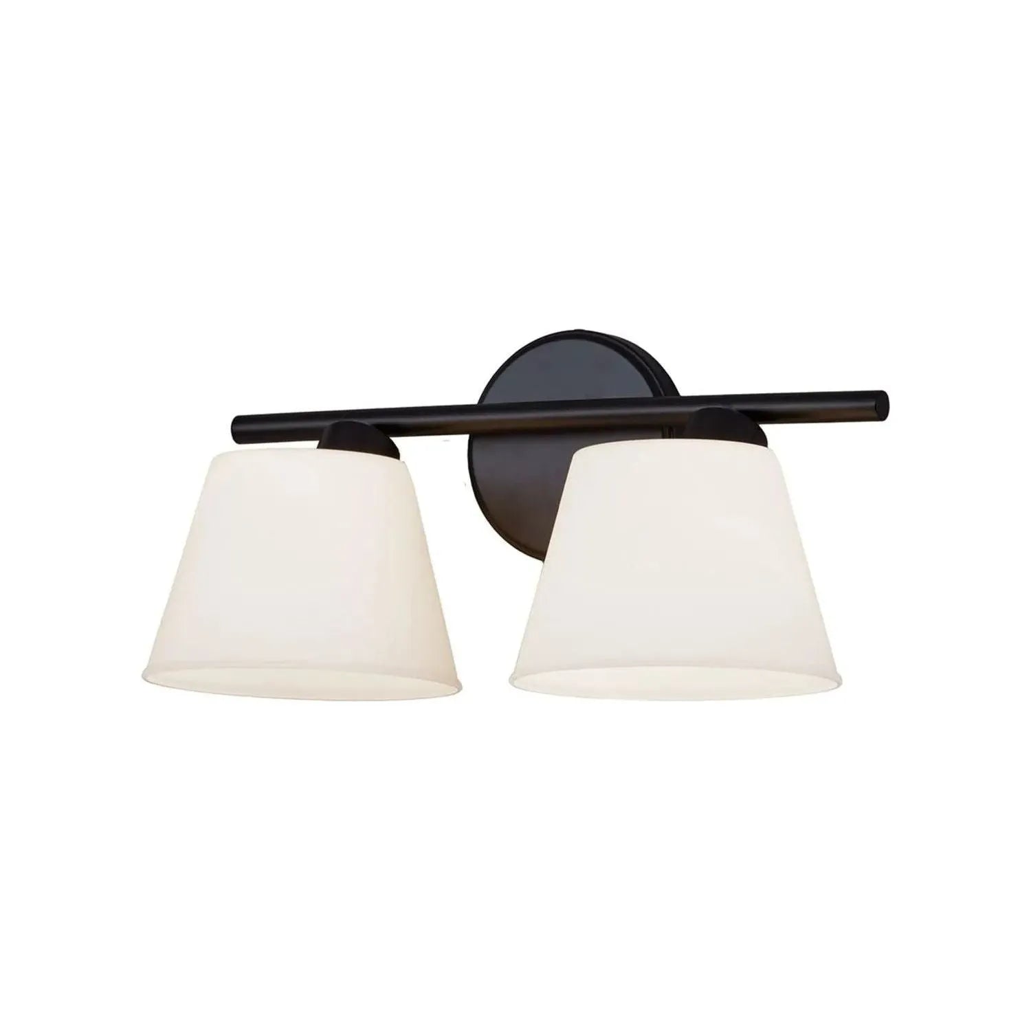 Justice Designs - Envoy Bath Bar - FSN-8072-OPAL-MBLK | Montreal Lighting & Hardware