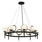 Justice Designs - Halo Chandelier - FSN-4225-OPAL-MBBR | Montreal Lighting & Hardware