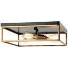 Justice Designs - Knox Square Flush-Mount - NSH-4490-MBBR | Montreal Lighting & Hardware