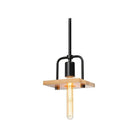 Justice Designs - Loft Pendant - ECO-8466-WOOD-MBLK | Montreal Lighting & Hardware