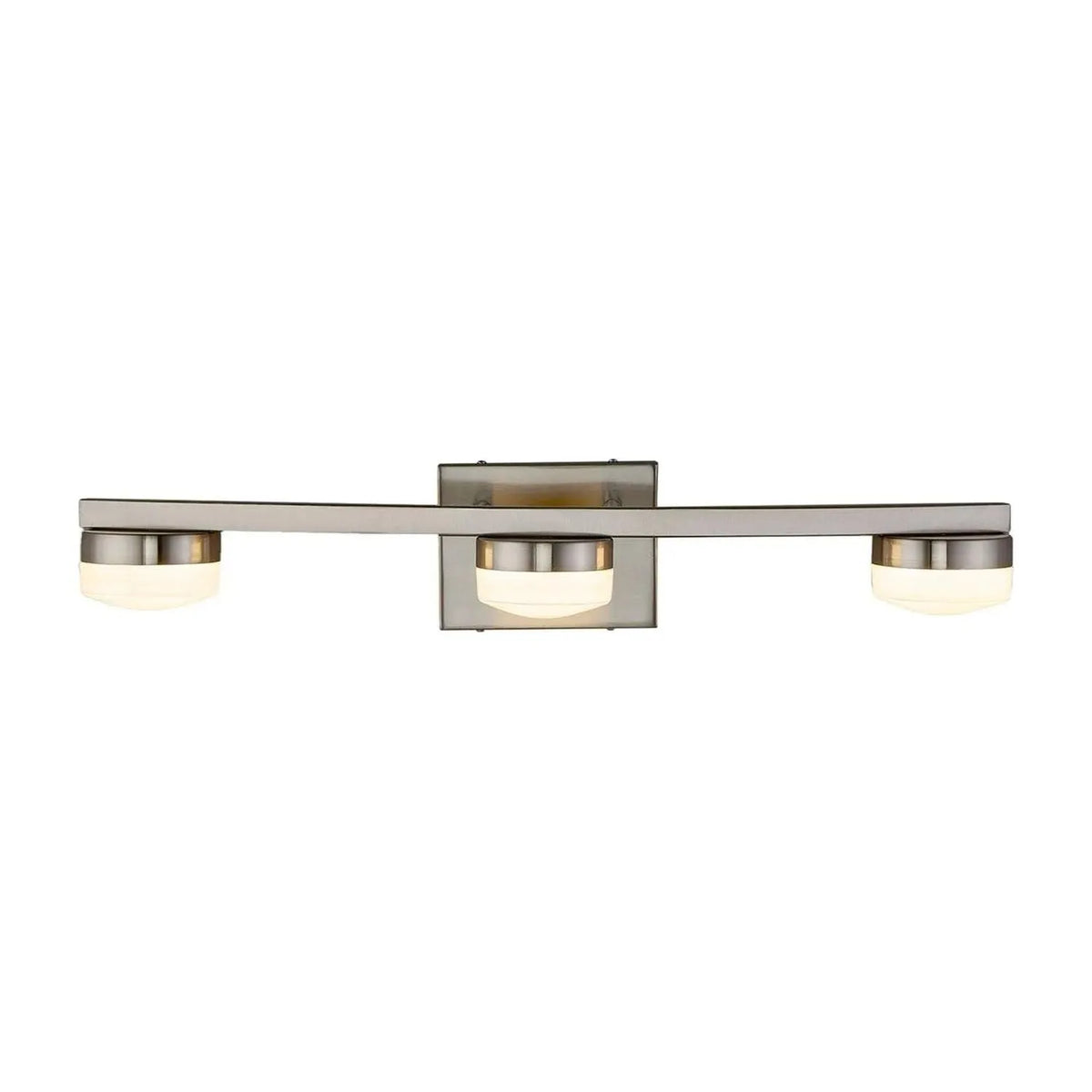 Justice Designs - Puck LED Bath Bar - FSN-8993-OPAL-NCKL | Montreal Lighting & Hardware