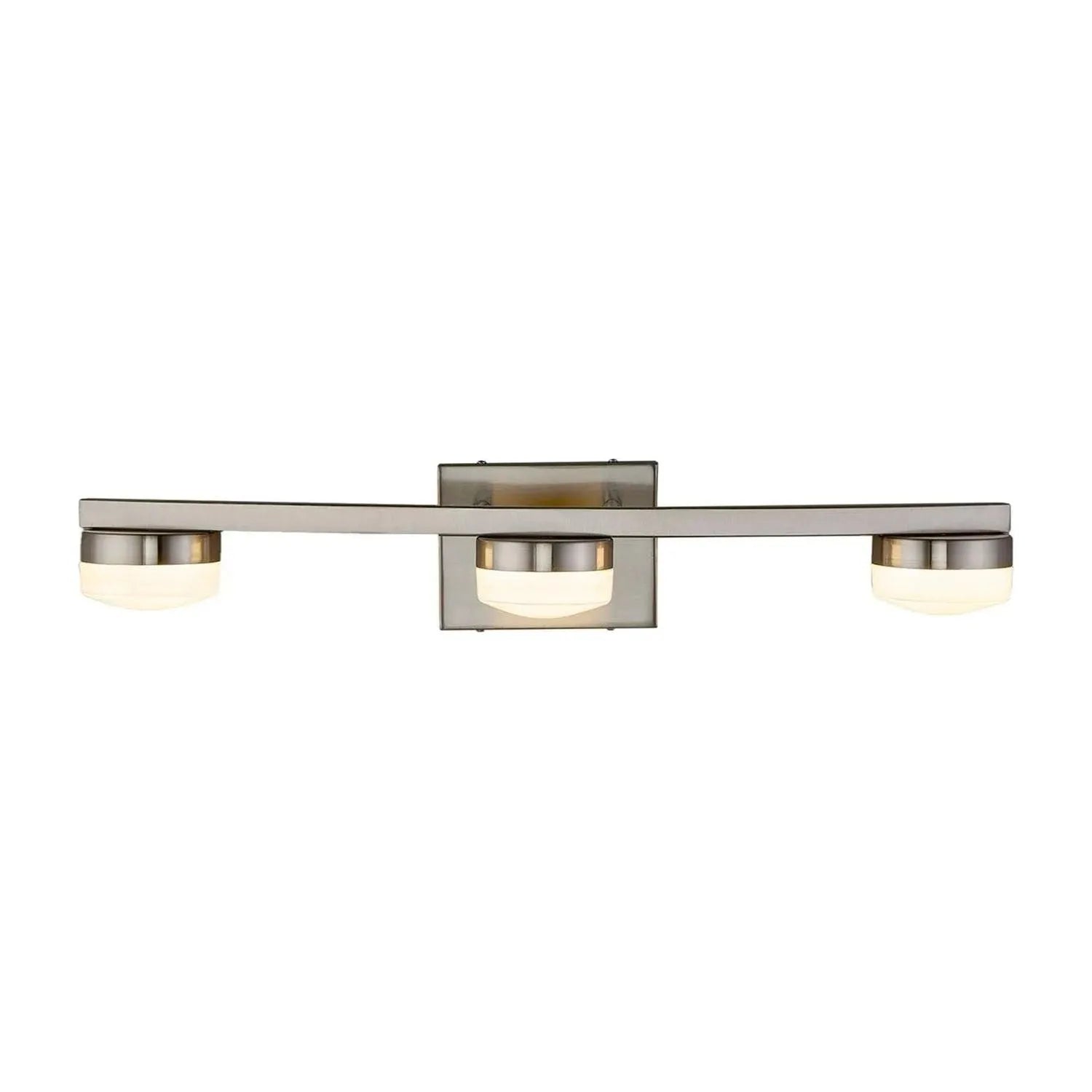 Justice Designs - Puck LED Bath Bar - FSN-8992-OPAL-NCKL | Montreal Lighting & Hardware