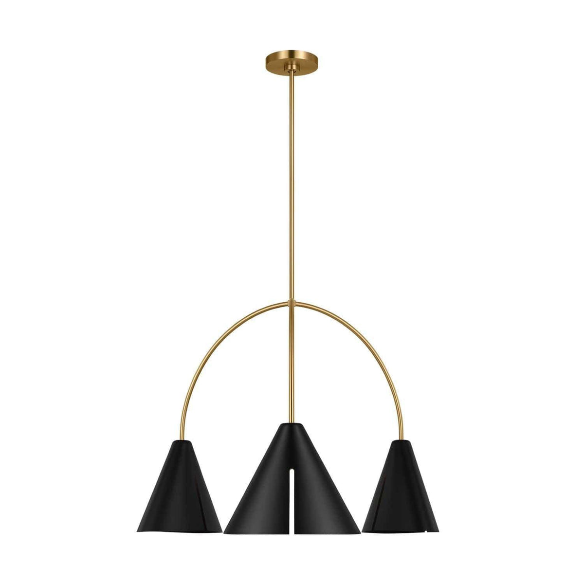 Visual Comfort Studio Collection - Cambre LED Chandelier - KC1113MBKBBS-L1 | Montreal Lighting & Hardware