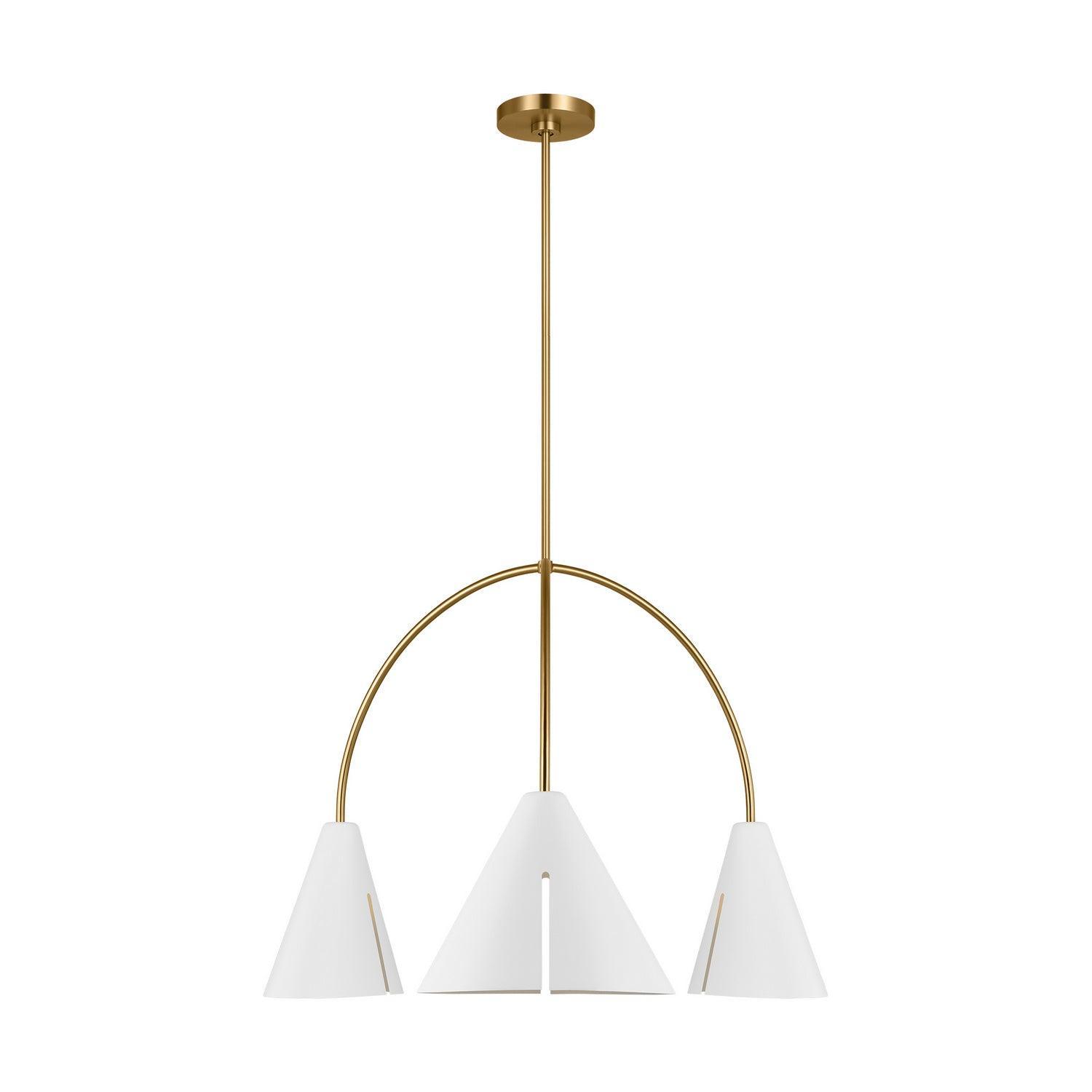Visual Comfort Studio Collection - Cambre LED Chandelier - KC1113MWTBBS-L1 | Montreal Lighting & Hardware