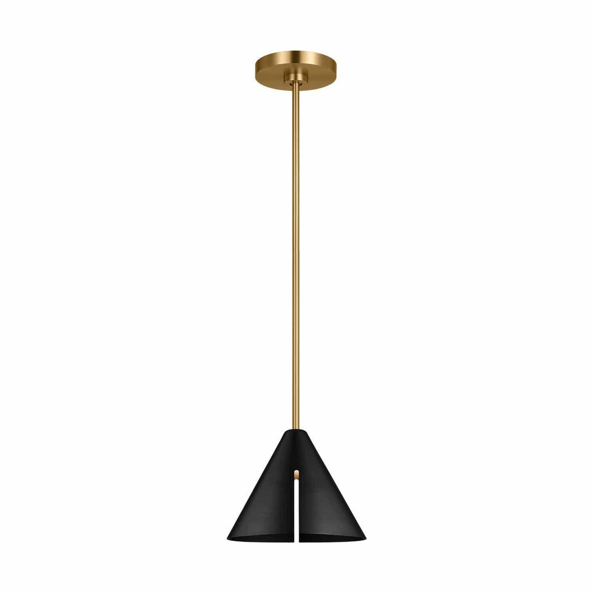 Visual Comfort Studio Collection - Cambre LED Pendant - KP1131MBKBBS-L1 | Montreal Lighting & Hardware