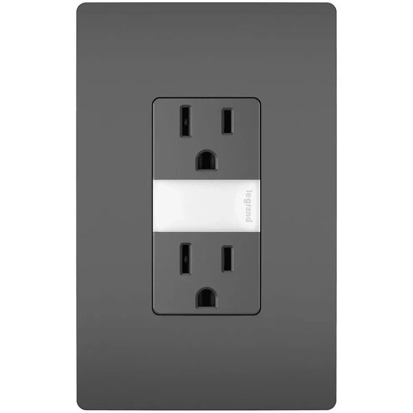 radiant® 15A Tamper Resistant Outlet with Night Light