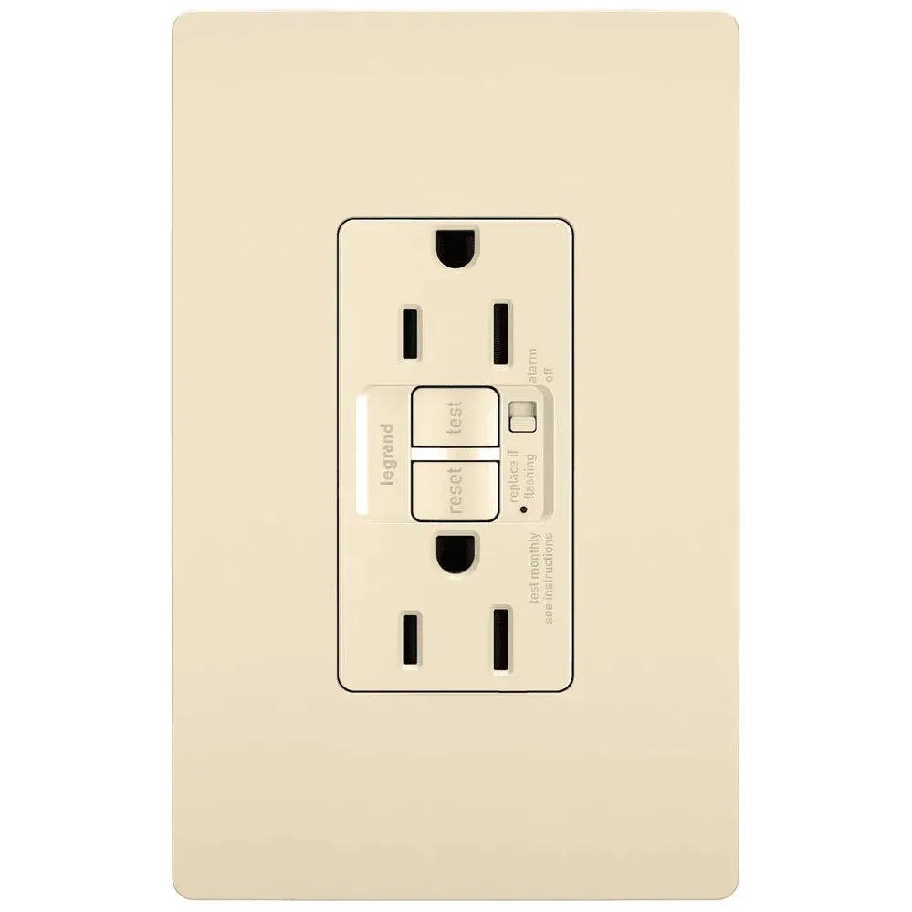 Legrand Radiant - radiant® 15A Tamper Resistant Self Test GFCI Outlet with Audible Alarm - 1597TRALA | Montreal Lighting & Hardware