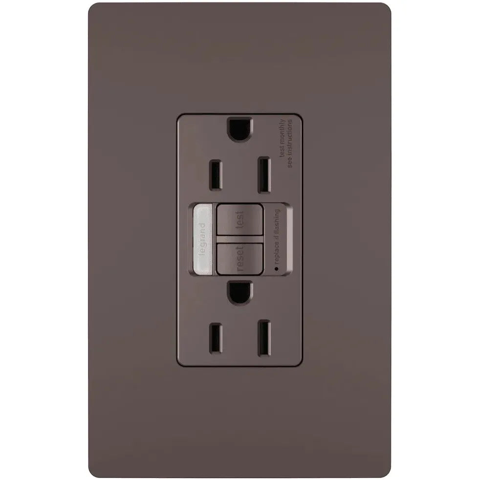Legrand Radiant - radiant® 15A Tamper Resistant Self Test GFCI Outlet with Night Light - 1597NTLTRDBCC4 | Montreal Lighting & Hardware
