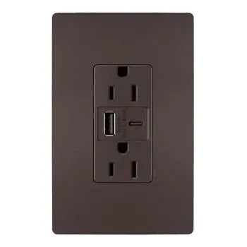 Legrand Radiant - radiant® 15A Tamper Resistant Ultra Fast USB Type A/C Outlet - R26USBAC6DBCCV4 | Montreal Lighting & Hardware