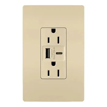 Legrand Radiant - radiant® 15A Tamper Resistant Ultra Fast USB Type A/C Outlet - R26USBAC6I | Montreal Lighting & Hardware