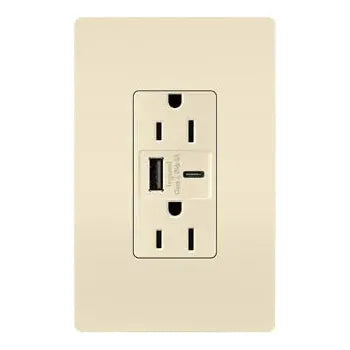Legrand Radiant - radiant® 15A Tamper Resistant Ultra Fast USB Type A/C Outlet - R26USBAC6LA | Montreal Lighting & Hardware