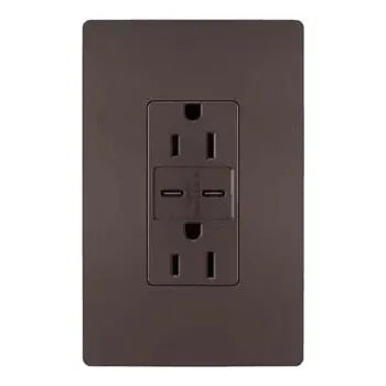 Legrand Radiant - radiant® 15A Tamper Resistant Ultra Fast USB Type C/C Outlet - R26USBCC6BK | Montreal Lighting & Hardware