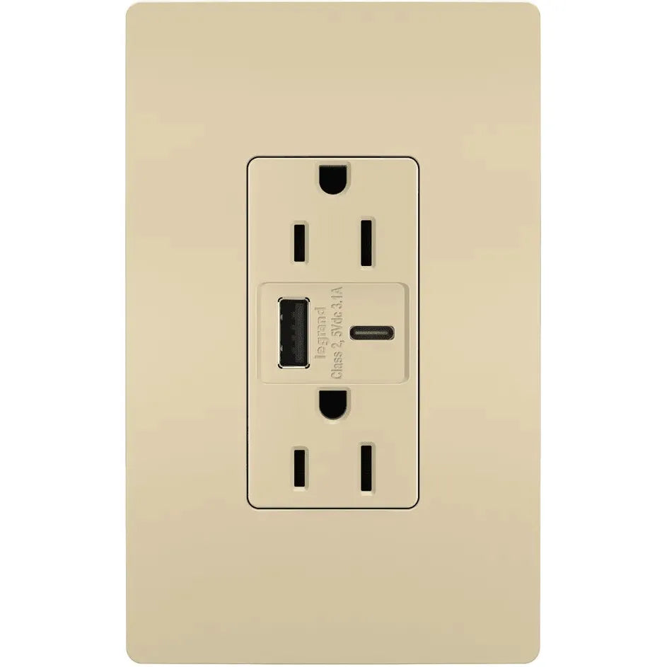 Legrand Radiant - radiant® 15A Tamper Resistant USB Type A/C Outlet - R26USBACI | Montreal Lighting & Hardware