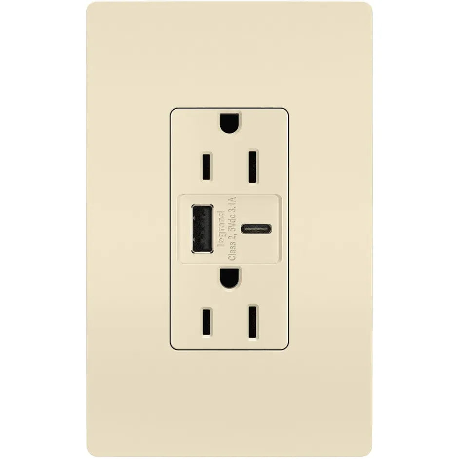 Legrand Radiant - radiant® 15A Tamper Resistant USB Type A/C Outlet - R26USBACLA | Montreal Lighting & Hardware