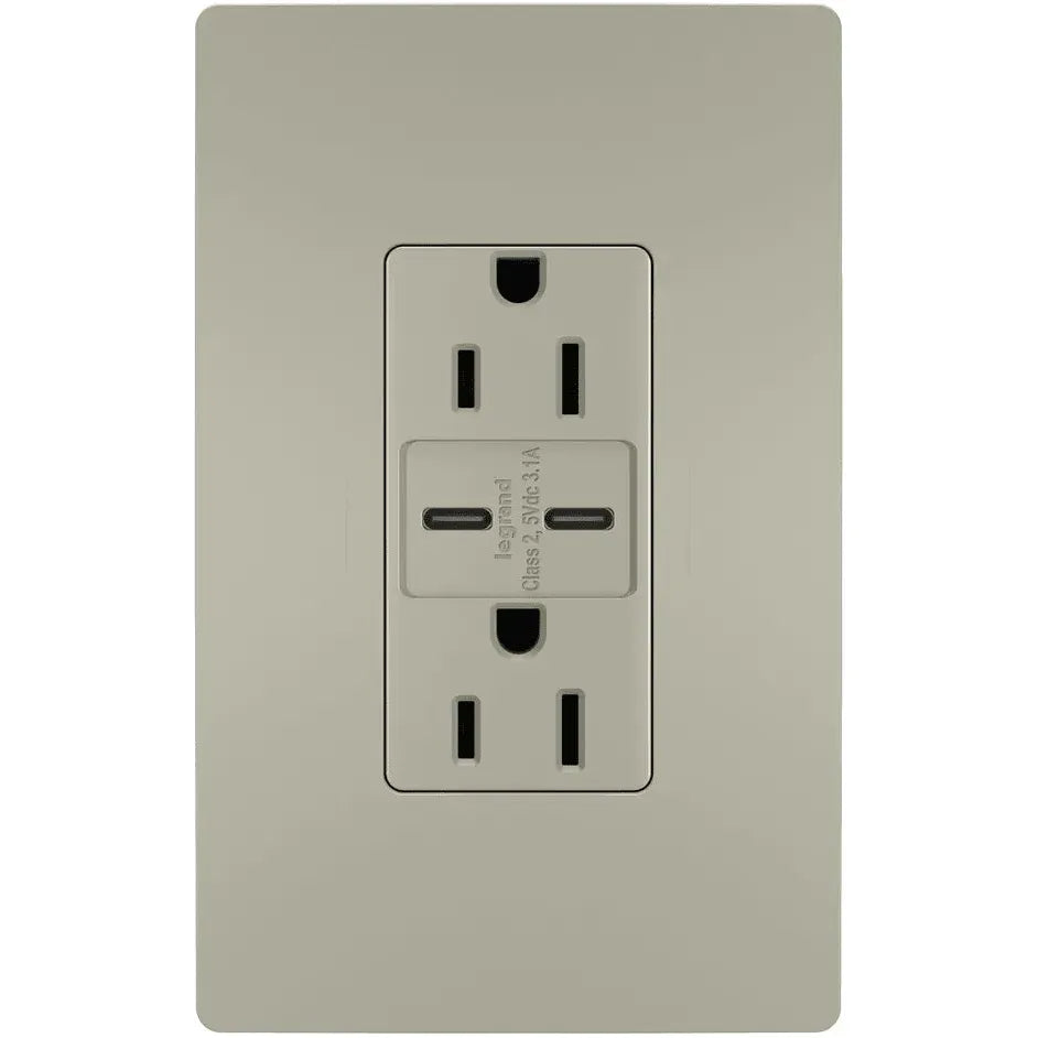 Legrand Radiant - radiant® 15A Tamper Resistant USB Type C/C Outlet - R26USBCCDBCCV4 | Montreal Lighting & Hardware