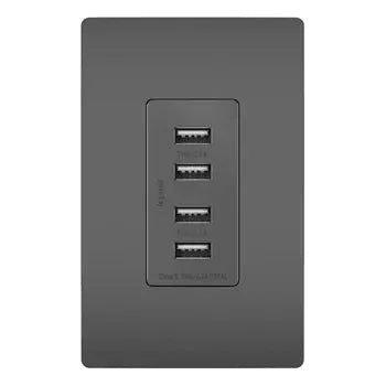 Legrand Radiant - radiant® Quad USB Charger - TM8USB4BKCC6 | Montreal Lighting & Hardware