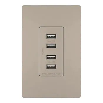 Legrand Radiant - radiant® Quad USB Charger - TM8USB4NICC6 | Montreal Lighting & Hardware