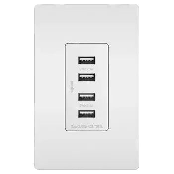 Legrand Radiant - radiant® Quad USB Charger - TM8USB4WCC6 | Montreal Lighting & Hardware