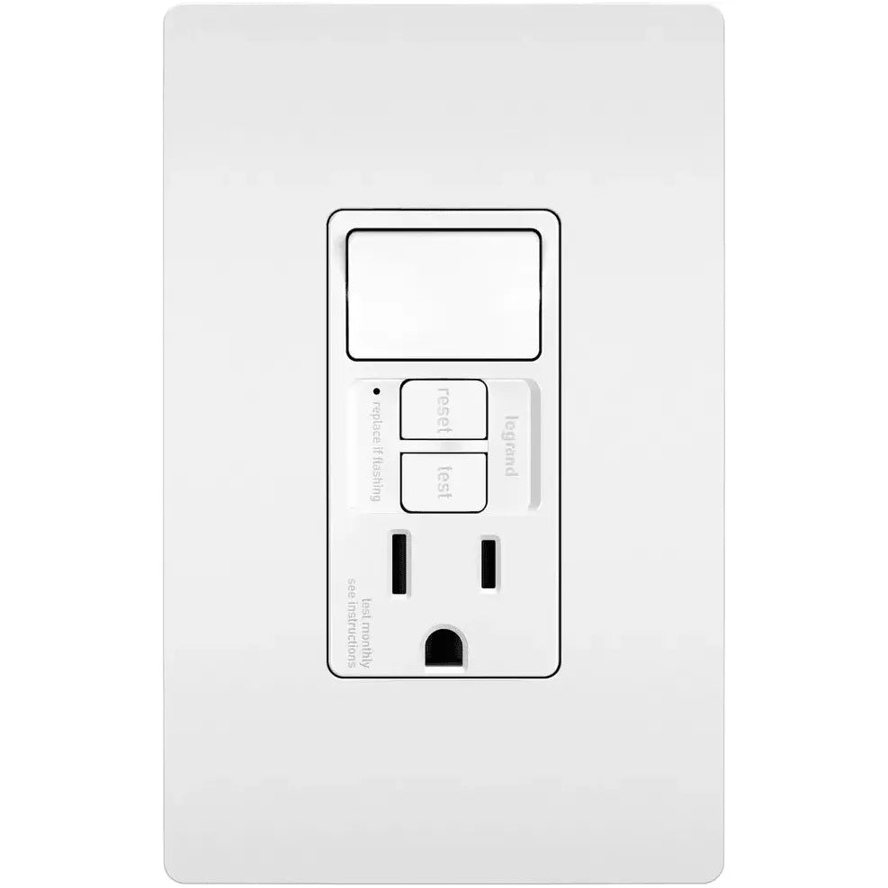 Legrand Radiant - radiant® Single Pole Switch with Tamper Resistant Self Test GFCI Outlet - 1597SWTTRWCCD4 | Montreal Lighting & Hardware