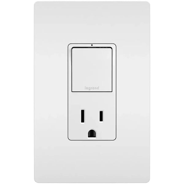 Radiant® Unipolaire/Interrupteur à 3 voies avec prise inviolable de 15 A