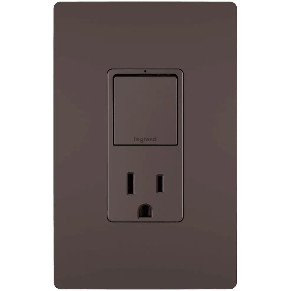 Legrand Radiant - radiant® Single Pole/3-Way Switch with 15A Tamper-Resistant Outlet - RCD38TRDBCC6 | Montreal Lighting & Hardware