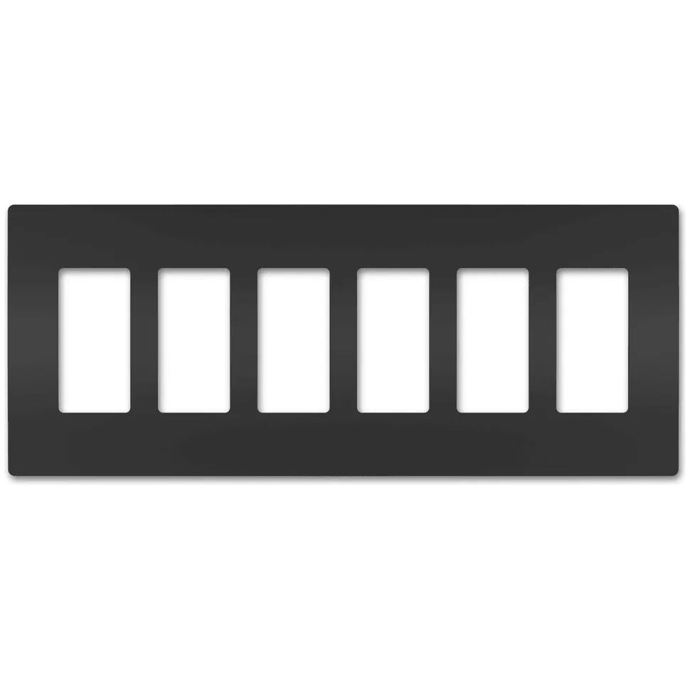 Legrand Radiant - radiant® Six-Gang Screwless Wall Plate - RWP266BK | Montreal Lighting & Hardware