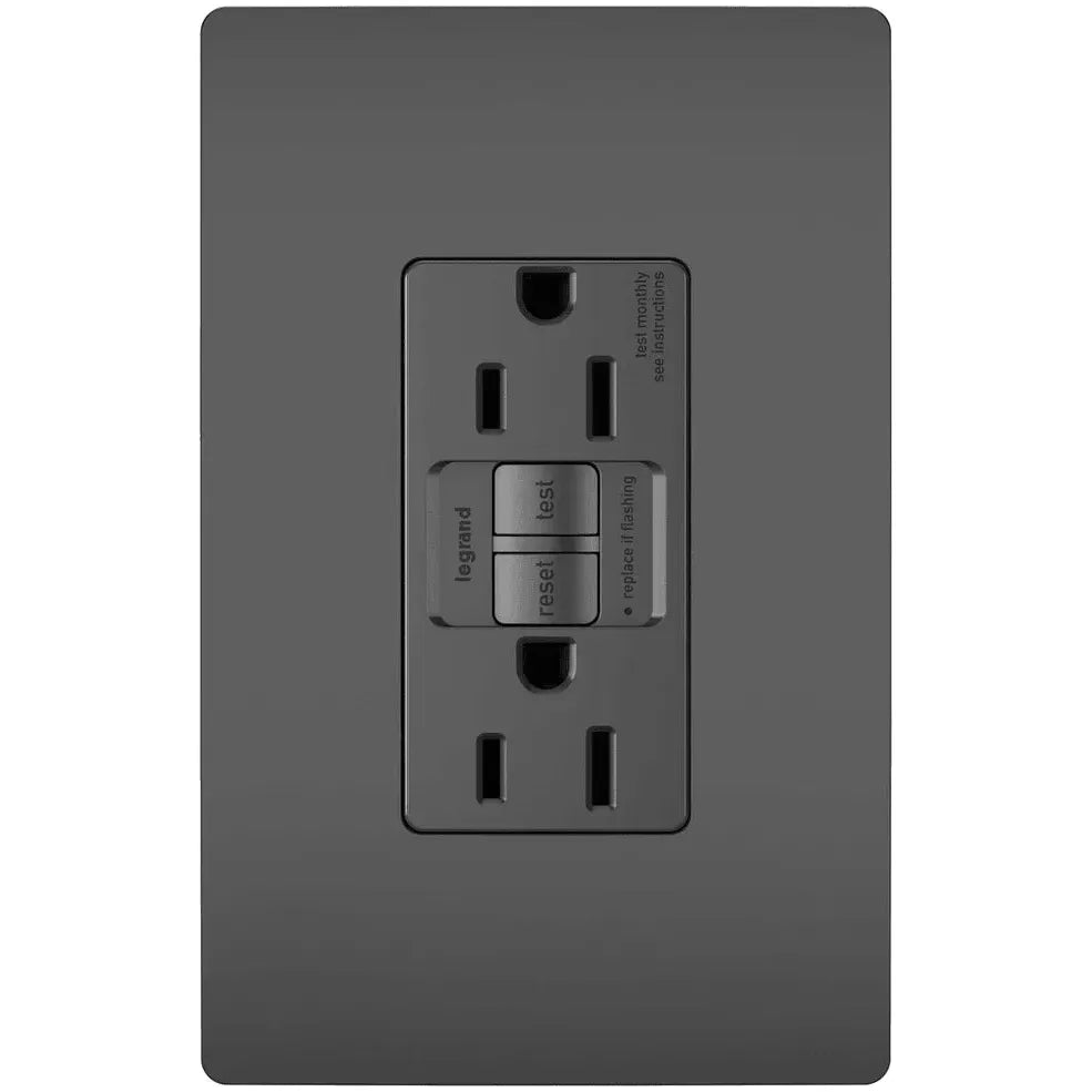 Legrand Radiant - radiant® Spec Grade 15A Self Test GFCI Receptacle - 1597BK | Montreal Lighting & Hardware