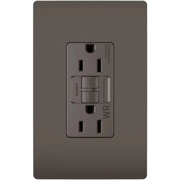 radiant® Spec Grade 15A Weather Resistant Self Test GFCI Receptacle