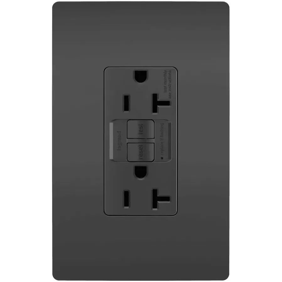 Legrand Radiant - radiant® Spec Grade 20A Tamper Resistant Self Test GFCI Receptacle - 2097TRBK | Montreal Lighting & Hardware