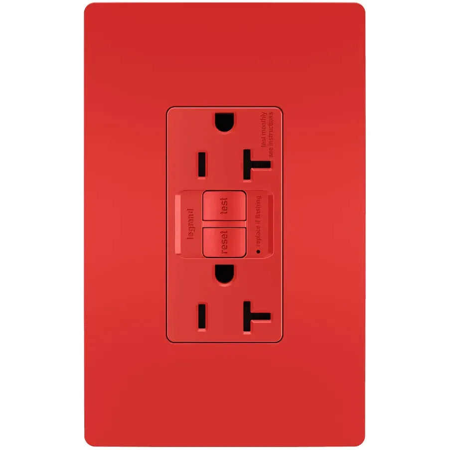 Legrand Radiant - radiant® Spec Grade 20A Tamper Resistant Self Test GFCI Receptacle - 2097TRRED | Montreal Lighting & Hardware