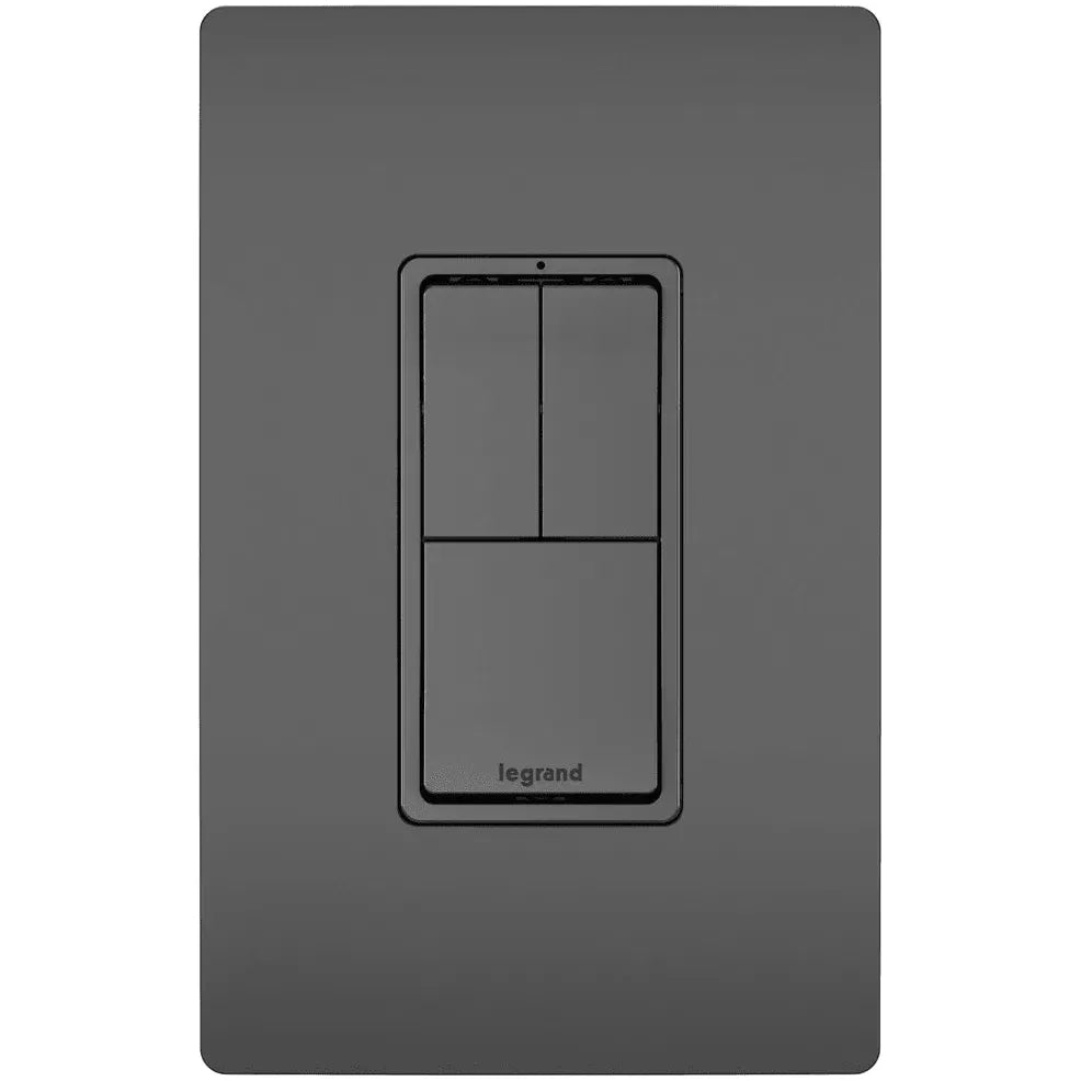 Legrand Radiant - radiant® Two Single-Pole Switches and Single Pole/3-Way Switch - RCD113BK | Montreal Lighting & Hardware