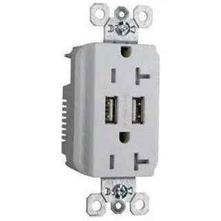 Legrand Radiant - Spec Grade USB Charger with Tamper Resistant 20A Duplex Receptacles - TR5362USBBK | Montreal Lighting & Hardware
