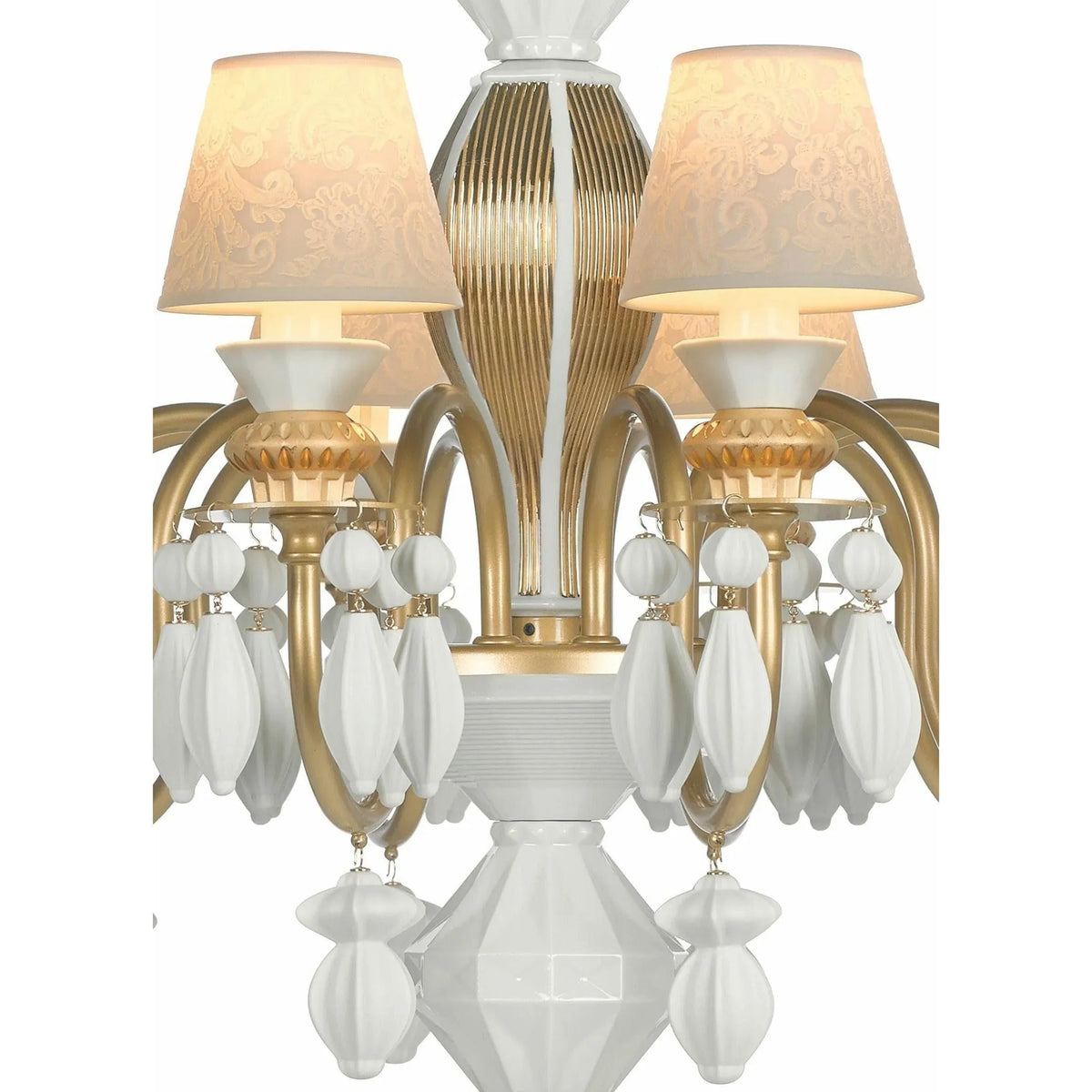 Lladro - Belle de Nuit 12 Lights Chandelier - 01023189 | Montreal Lighting & Hardware