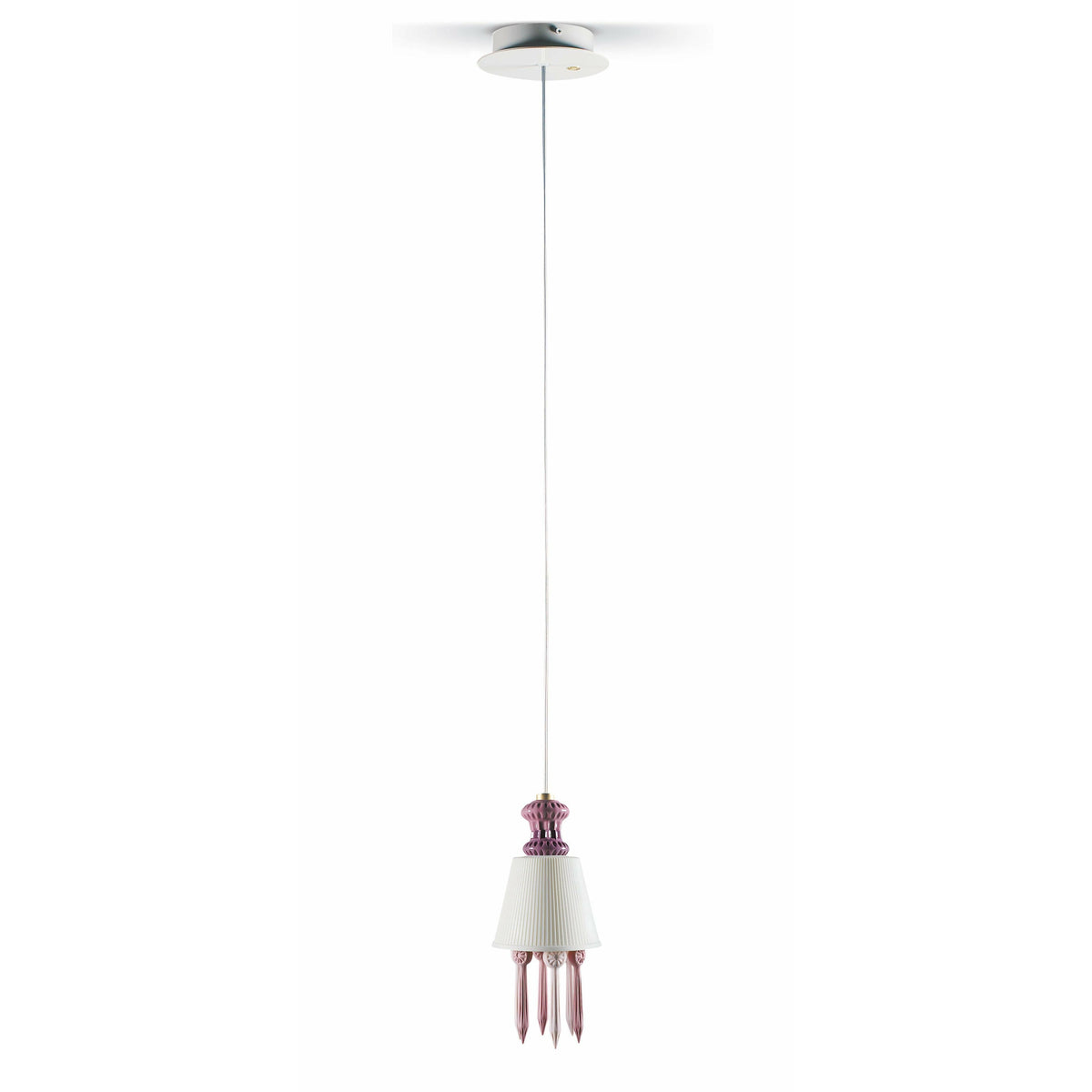 Lladro - Belle de Nuit Ceiling Lamp with Lithophane - 01023429 | Montreal Lighting & Hardware