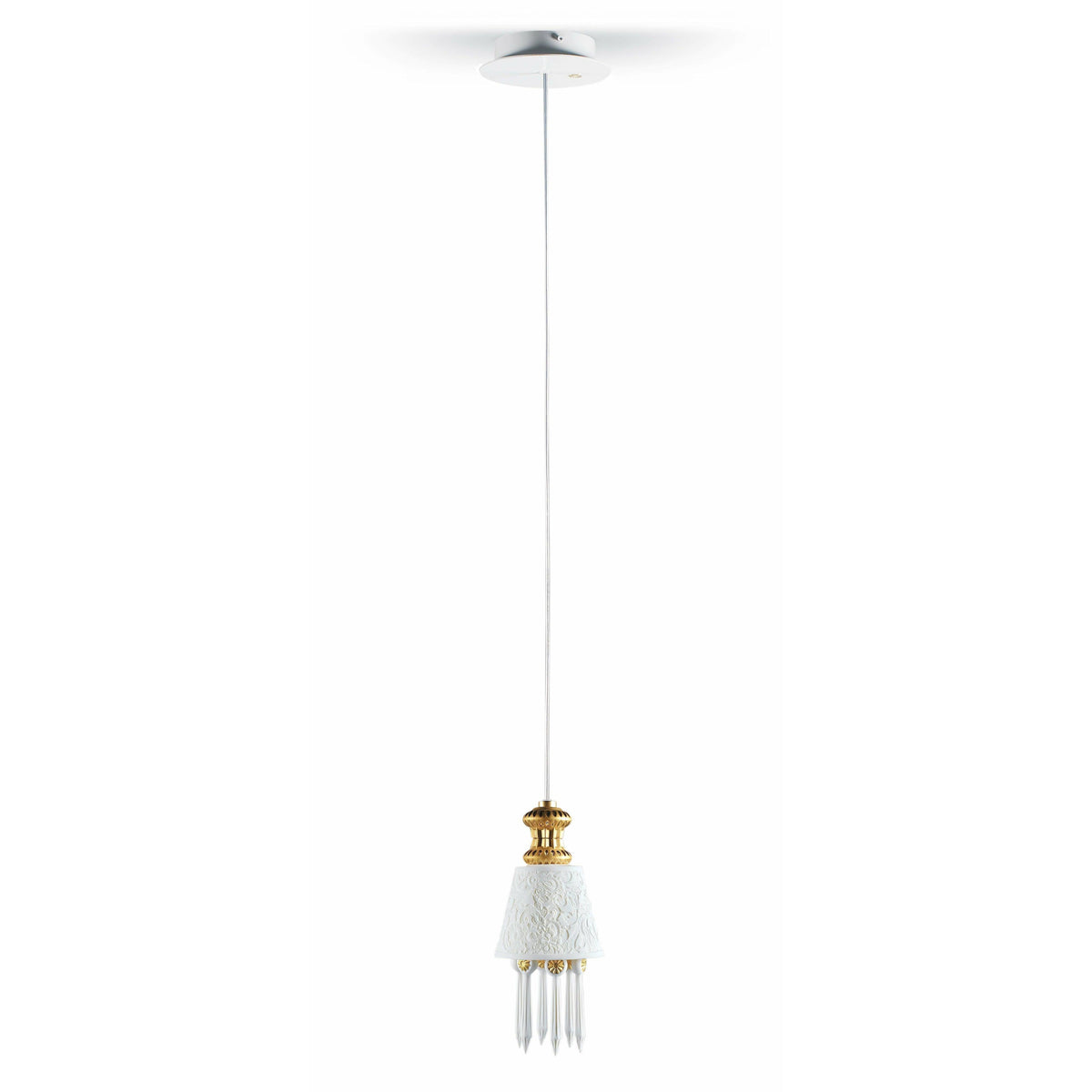Lladro - Belle de Nuit Ceiling Lamp with Lithophane - 01023463 | Montreal Lighting & Hardware